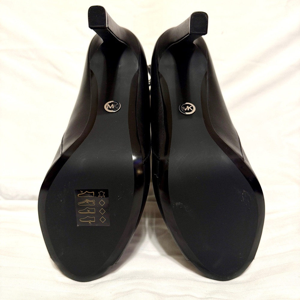 Michael Kors Black Peep-Toe Heeled Boots - Picture 4 of 4